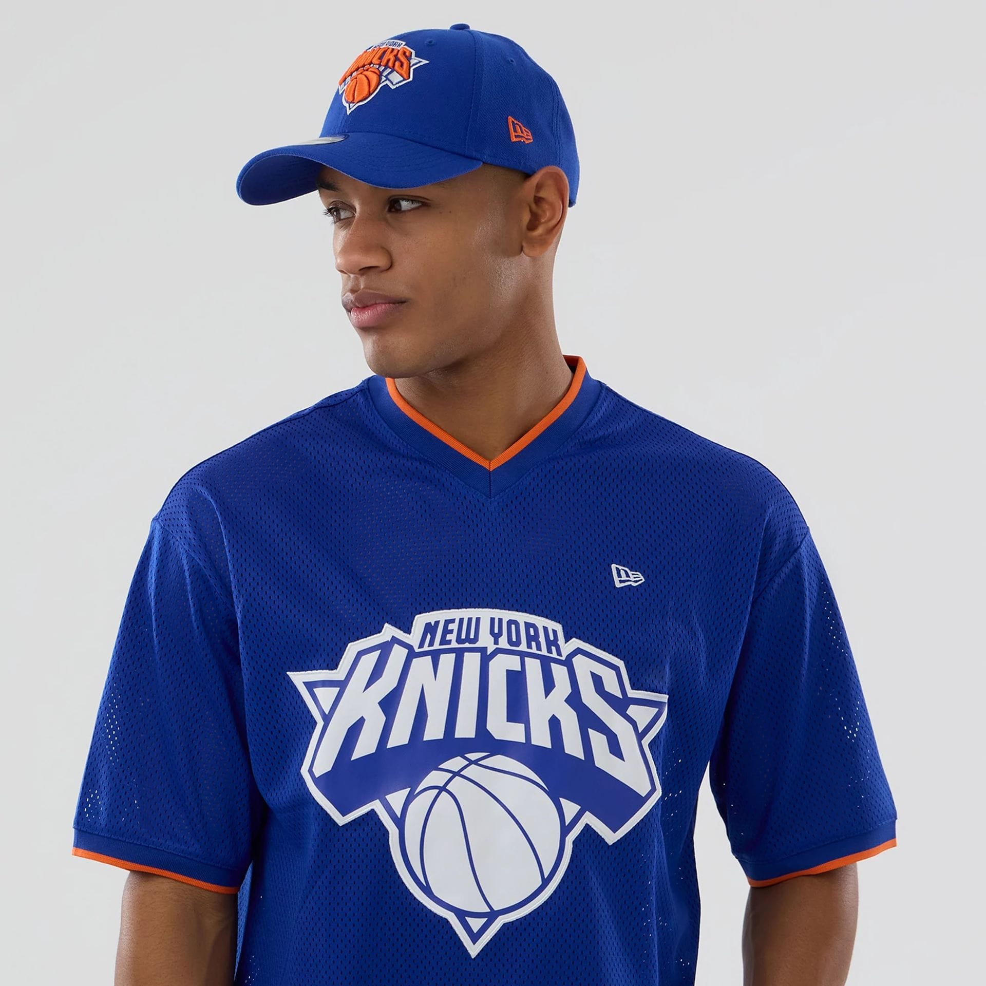 New York Knicks NBA Mesh Blue Oversized T-Shirt-kentox - Image 6