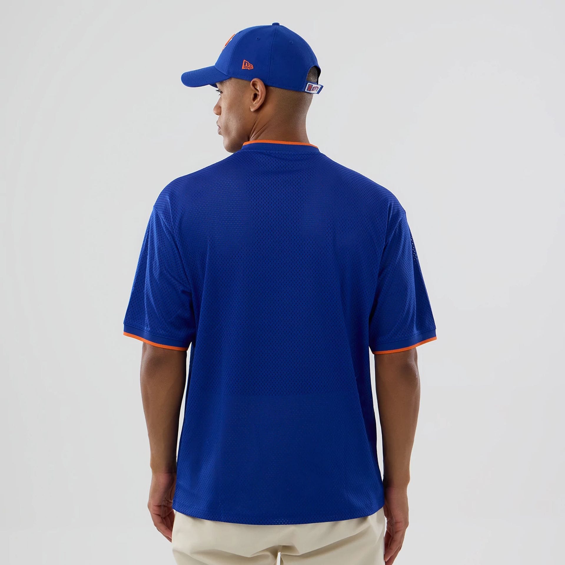New York Knicks NBA Mesh Blue Oversized T-Shirt-kentox - Image 2