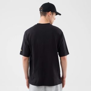 New Era Sticker Porto Black Oversized T-Shirt-kentox