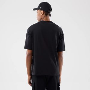 New Era Sticker London Black Oversized T-Shirt-kentox