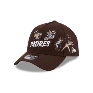 San Diego Padres MLB X Looney Tunes Dark Brown 9FORTY A-Frame Adjustable Cap-kentox
