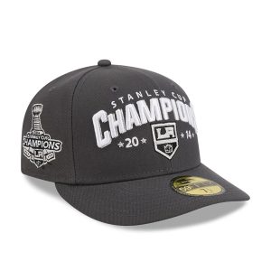 LA Kings NHL Stanley Cup Champions Dark Grey 59FIFTY Fitted Cap-kentox