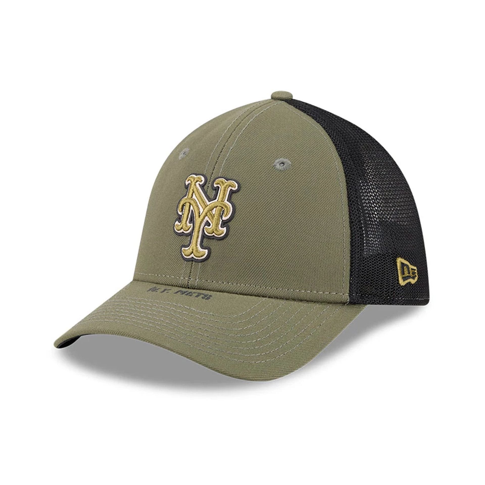 Mets MLB Armed Forces Day 2026 Green 39THIRTY M-Crown Stretch Fit Cap-kentox - Image 3