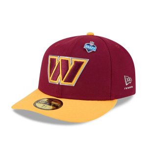 Washington Commanders NFL Draft 2026 Dark Red 59FIFTY Fitted Cap-kentox