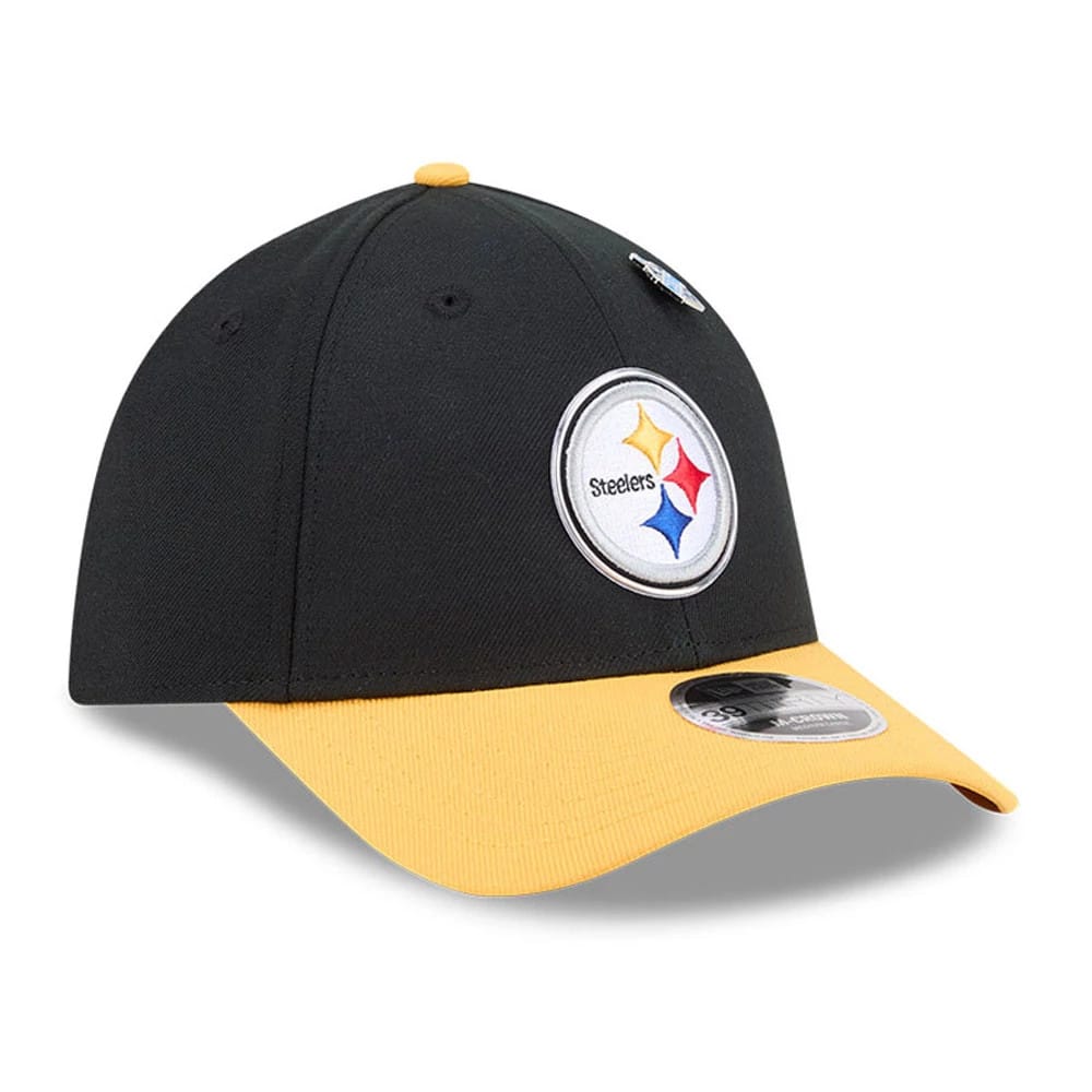 Pittsburgh Steelers NFL Draft 2026 Black 39THIRTY M-Crown Stretch Fit Cap-kentox - Image 3