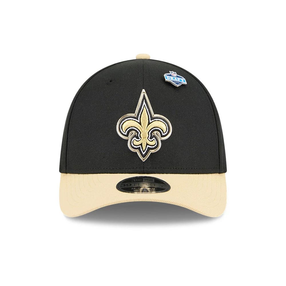 New Orleans Saints NFL Draft 2026 Black 39THIRTY M-Crown Stretch Fit Cap-kentox - Image 3