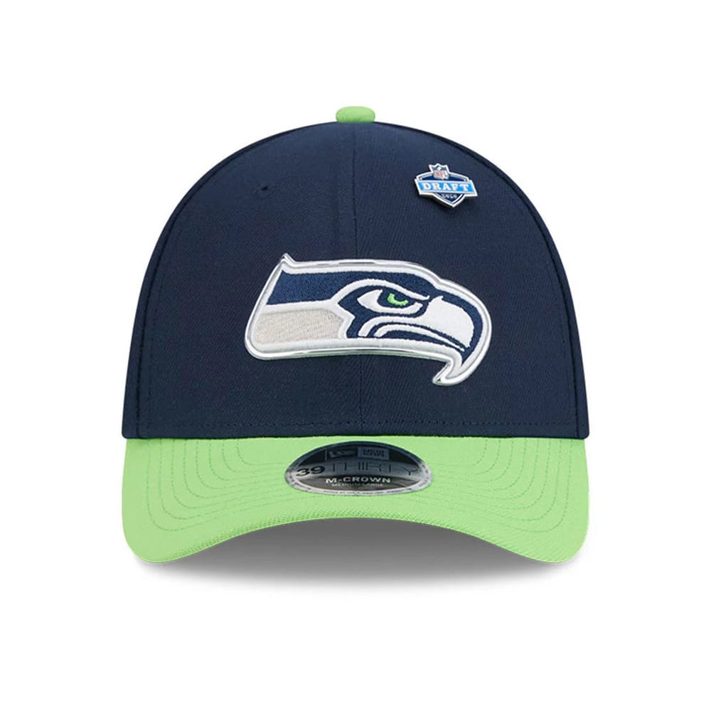 Seahawks NFL Draft 2026 Dark Blue 39THIRTY M-Crown Stretch Fit Cap-kentox - Image 3