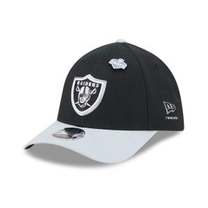 Raiders NFL Draft 2026 Black 39THIRTY M-Crown Stretch Fit Cap-kentox