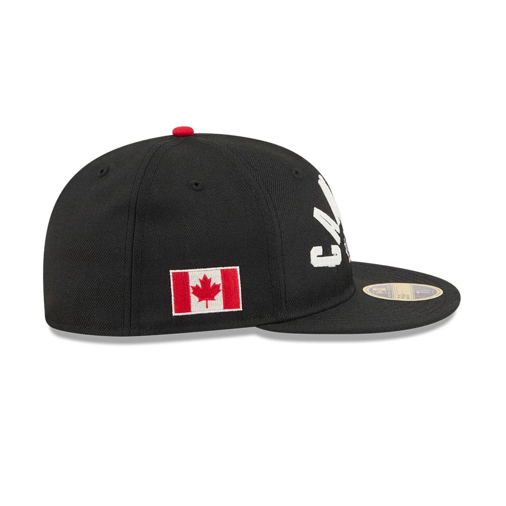 WBC Canada Classical Script Black Retro Crown 59FIFTY Fitted Cap-kentox - Image 5