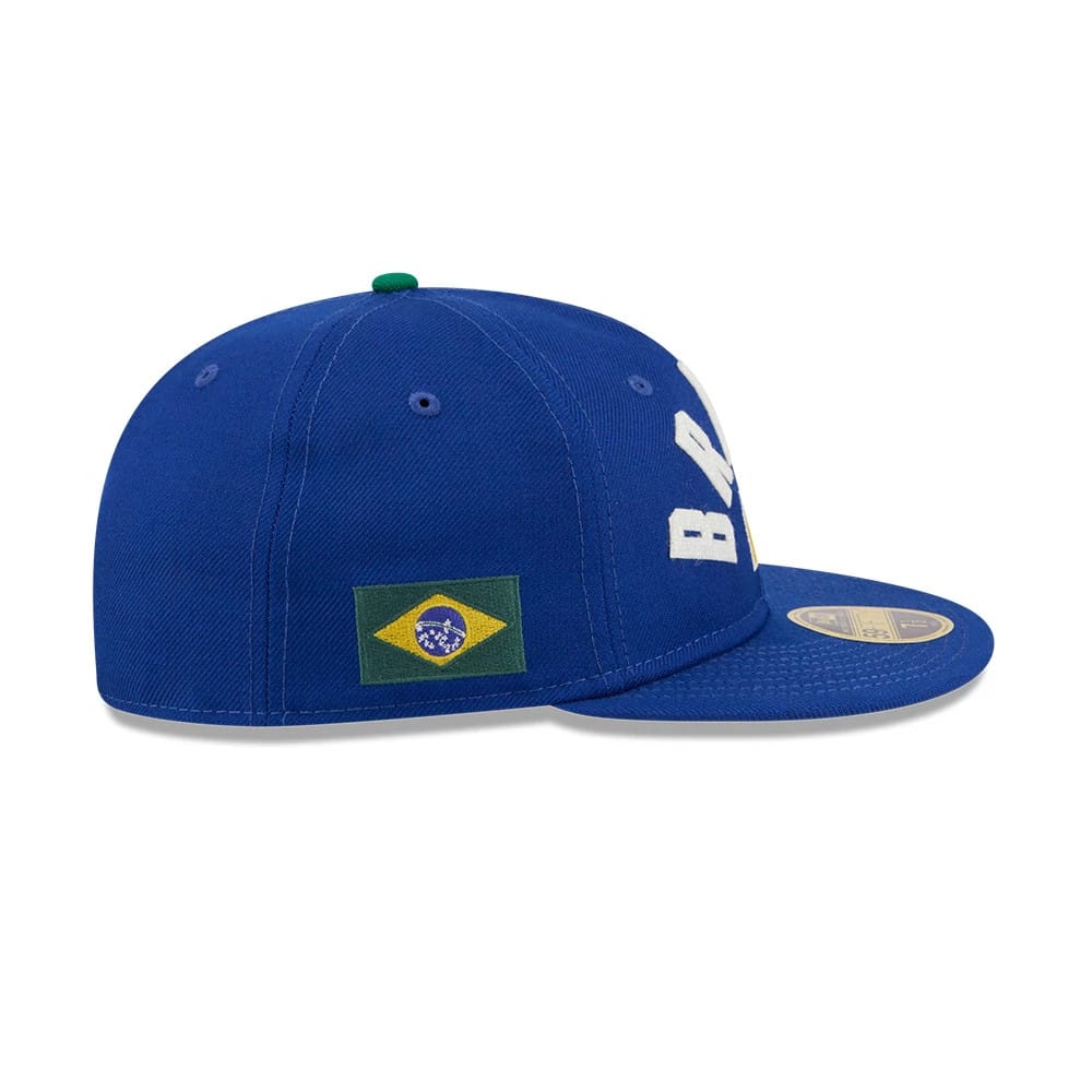 WBC Brazil Classical Script Blue Retro Crown 59FIFTY Fitted Cap-kentox - Image 5
