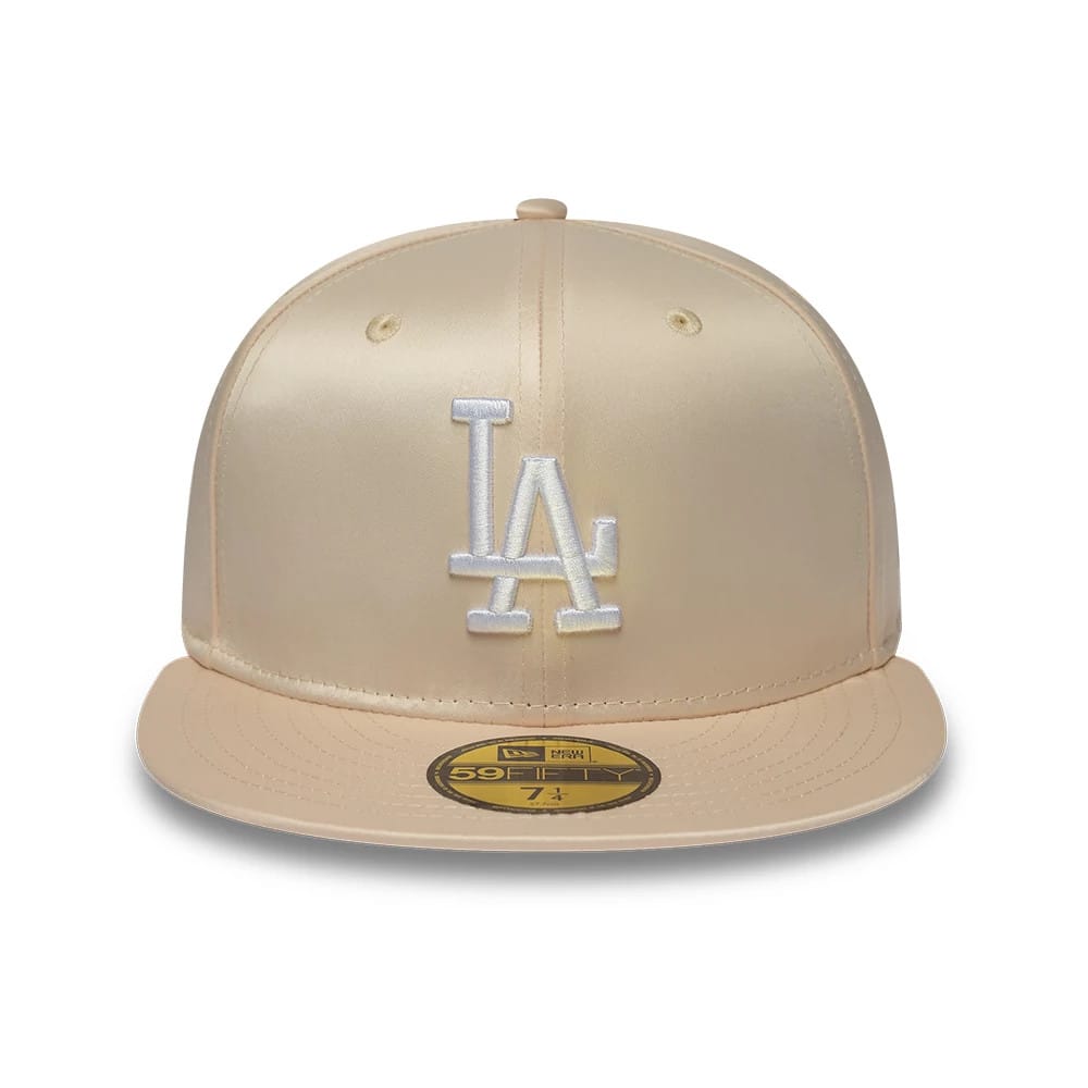 LA Dodgers MLB Satin Cream 59FIFTY Fitted Cap-kentox - Image 2