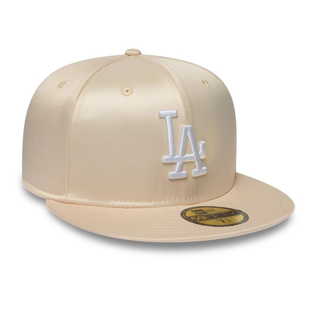 LA Dodgers MLB Satin Cream 59FIFTY Fitted Cap-kentox - Image 3