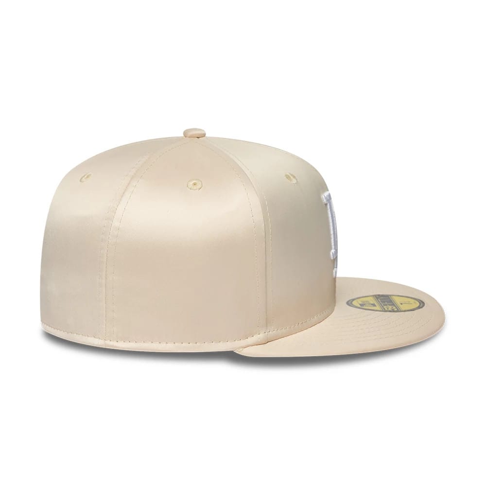 LA Dodgers MLB Satin Cream 59FIFTY Fitted Cap-kentox - Image 7