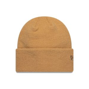 New Era Mohair Light Beige Wide Cuff Knit Beanie Hat-kentox