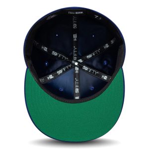 LA Dodgers MLB Sidepatch Satin Lined Dark Blue 59FIFTY Fitted Cap-kentox