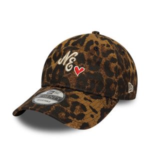 New Era Leopard Heart Brown 9TWENTY Adjustable Cap-kentox