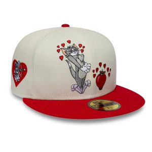 Tom & Jerry Heart Cream 59FIFTY Fitted Cap-kentox