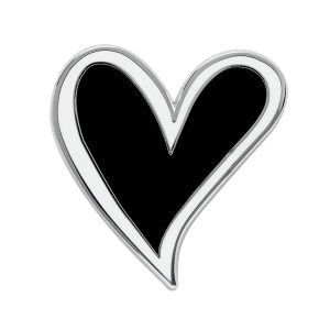 New Era Heart Black Pin Badge-kentox