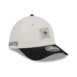 New Orleans Saints NFL Training 2026 White 39THIRTY M-Crown Stretch Fit Cap-kentox