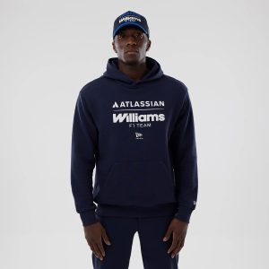 Williams Navy Oversized Pullover Hoodie-kentox