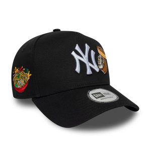 New York Yankees MLB Food Black 9FORTY A-Frame Adjustable Cap-kentox