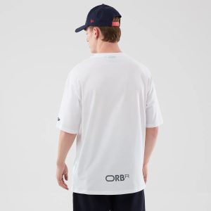 Red Bull Racing Graphic White Oversized T-Shirt-kentox