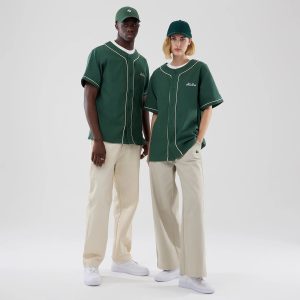 New Era Dark Green Baseball Jersey-kentox