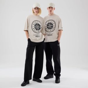Seattle Mariners MLB Graphic Cream Boxy T-Shirt-kentox