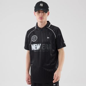 New Era Black Football Jersey T-Shirt-kentox