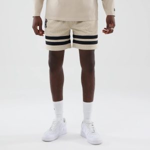 New York Yankees MLB Light Beige Oversized Mesh Shorts-kentox