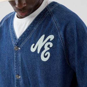 New Era Denim Dark Blue Worker Jacket-kentox