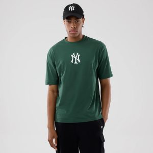 New York Yankees MLB Food Graphic Dark Green Oversized T-Shirt-kentox