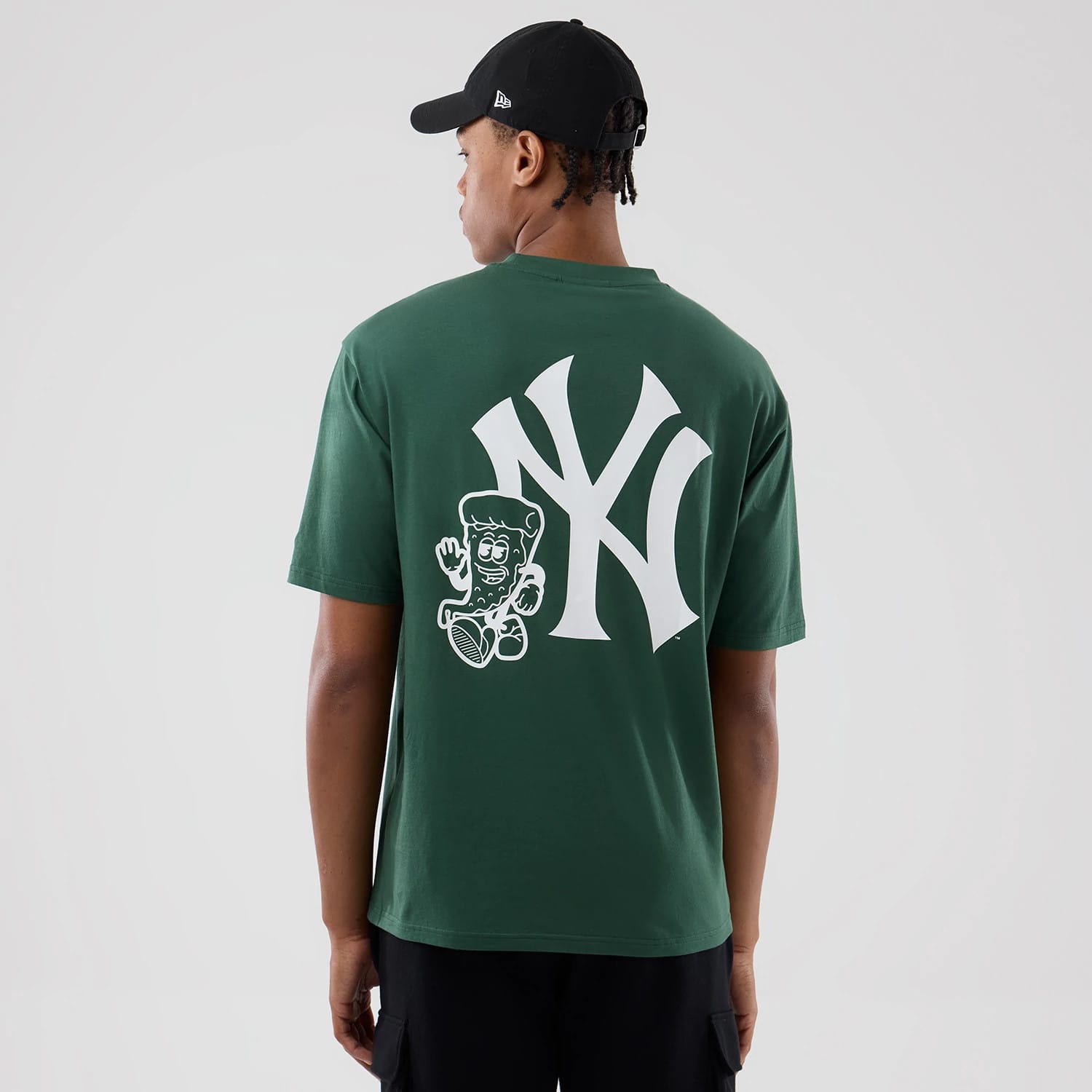 New York Yankees MLB Food Graphic Dark Green Oversized T-Shirt-kentox - Image 2