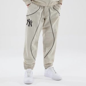 New York Yankees MLB Piping Track Cream Track Pants-kentox