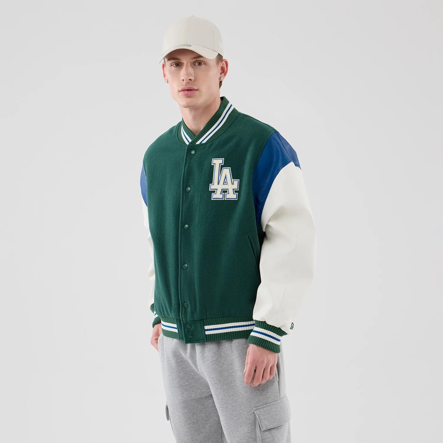 LA Dodgers MLB Varsity Dark Green Jacket-kentox - Image 3