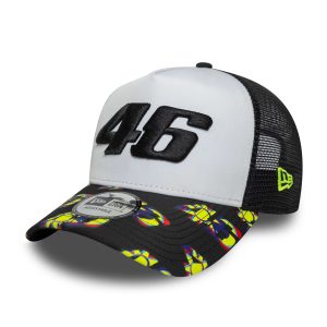 VR46 Print Visor Black 9FORTY E-Frame Trucker Adjustable Cap-kentox