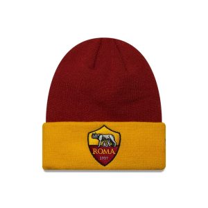 Youth AS Roma Team Dark Red Skull Knit Beanie Hat-kentox