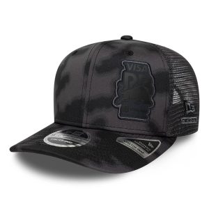 Visa Cash App Racing Bulls All Over Black 9SEVENTY Stretch Snap Adjustable Cap-kentox