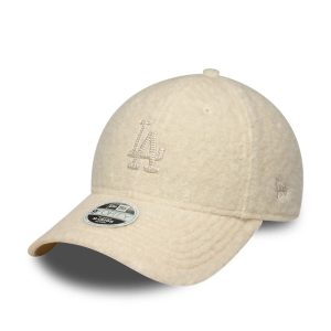 LA Dodgers Womens MLB Winter Borg Cream 9FORTY M-Crown Adjustable Cap-kentox