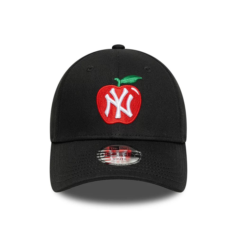Youth MLB New York Yankees Fruit Icon Black 9FORTY Adjustable Cap-kentox - Image 2