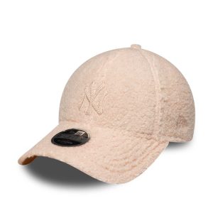 Youth Yankees MLB Winter Borg Pastel Pink 9FORTY M-Crown Adjustable Cap-kentox
