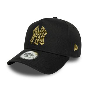 New York Yankees MLB Metallic Outline Black 9FORTY A-Frame Adjustable Cap-kentox