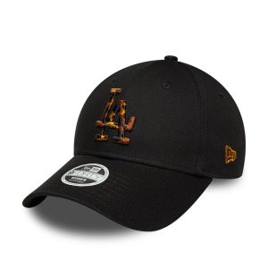 LA Dodgers Womens MLB Tortoise Infill Black 9FORTY Adjustable Cap-kentox
