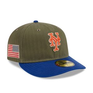 New York Mets MLB American Herringbone Green 59FIFTY Fitted Cap-kentox