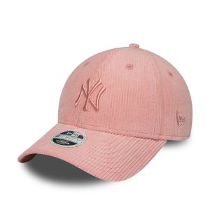 New York Yankees Womens MLB Pastel Cord Pink 9FORTY M-Crown Adjustable Cap-kentox