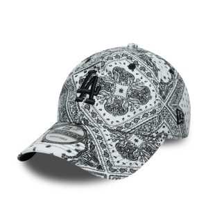LA Dodgers MLB Washed Paisley White 9TWENTY Adjustable Cap-kentox