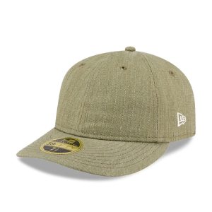 New Era Herringbone Green Retro Crown 59FIFTY Fitted Cap-kentox