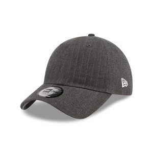 New Era Herringbone Pinstripe Charcoal Casual Classic Adjustable Cap-kentox