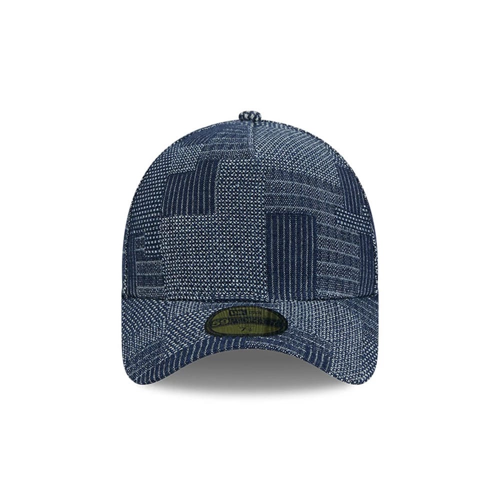 New Era Patchwork Denim Navy 59FORTY A-Frame Fitted Cap-kentox - Image 3