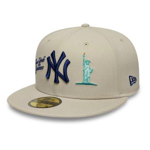 New York Yankees MLB City Icon Light Beige 59FIFTY Fitted Cap-kentox